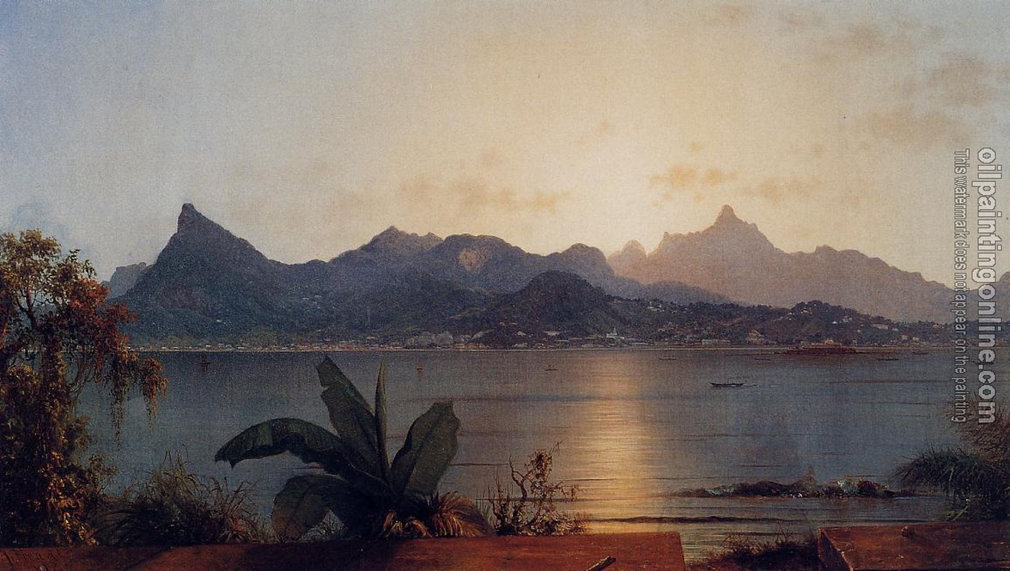 Heade, Martin Johnson - Sunset, Harbor at Rio